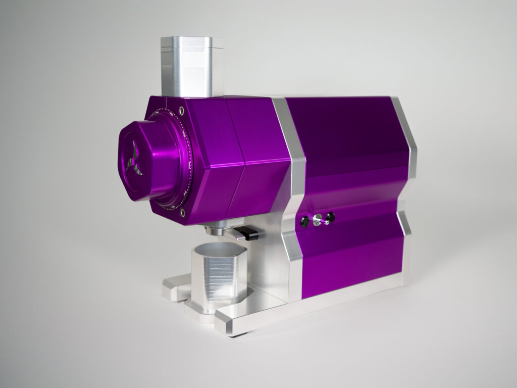 M98V grinder in purple with silver accents